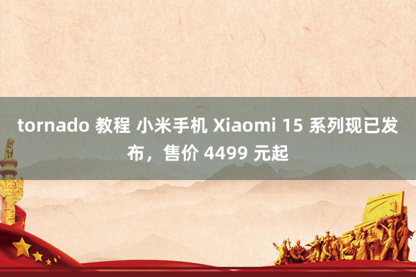 tornado 教程 小米手机 Xiaomi 15 系列现已发布，售价 4499 元起